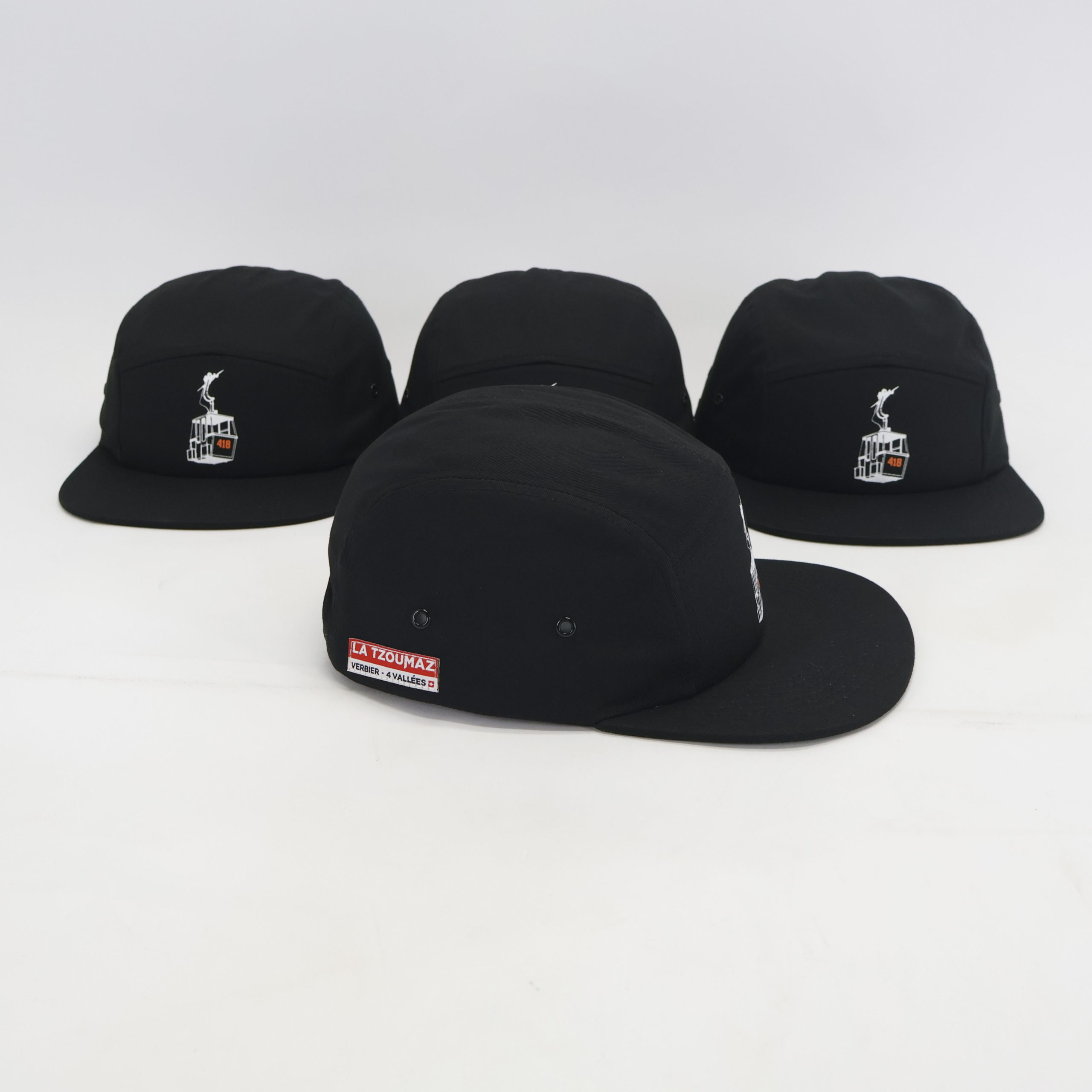 casquette-noir-la-tzoumaz Casquette La Tzoumaz noir 5 panels