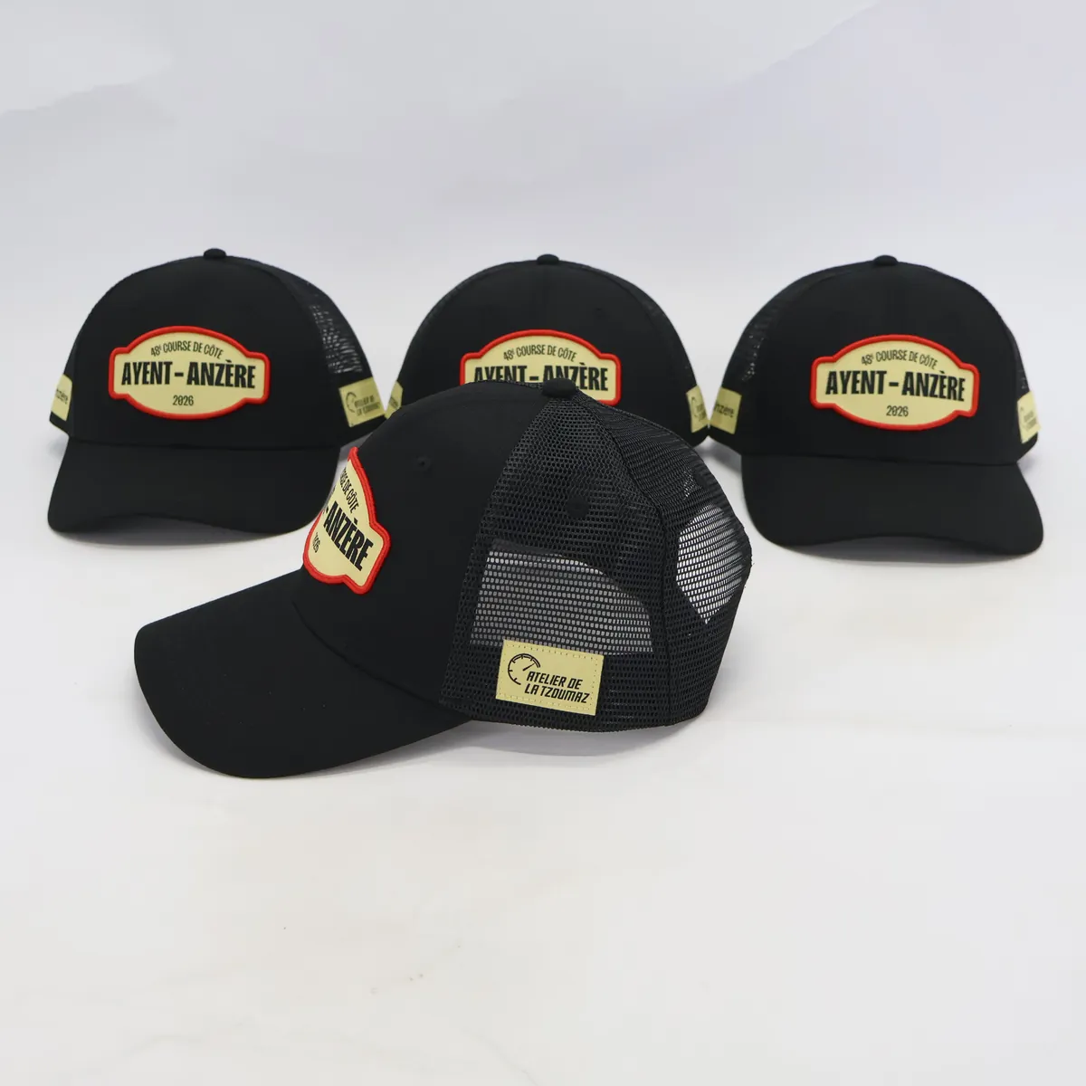 course-de-cote-ayent-anzere-casquette-trucker-patch-tisse Casquette trucker de la course de cote Ayent Anzère avec patch et étiquette tissés