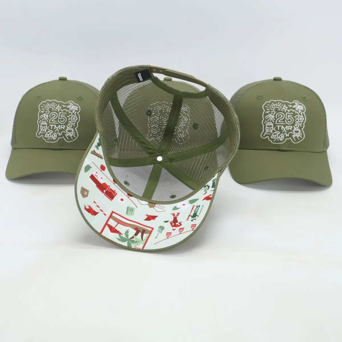tmr-casquette-25-ans Casquette Trucker avec logo TMR 25 ans brodé et sous visière imprimée